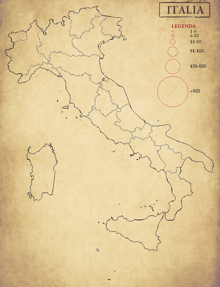 Mappa storica d'Italia